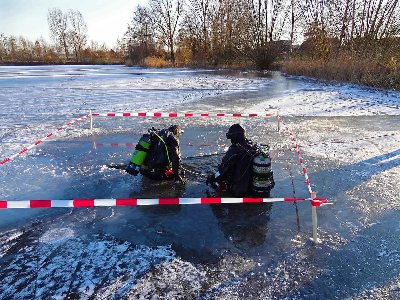 spot de plongée sous glace